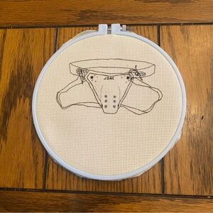Lt Blue Embroidered Art in Hoop - JOFA Hockey Jock Strap